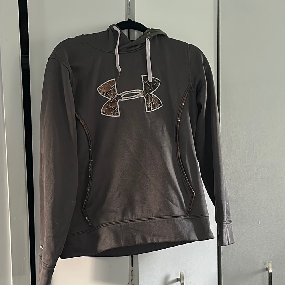 Under Armour Dark Gray Hoodie with Camo Accents